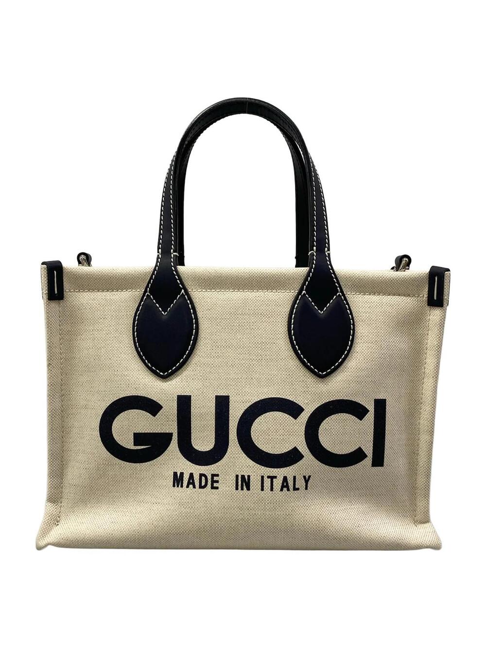 Gucci Printed Mini Tote Bag Cream Dark #371721G15B